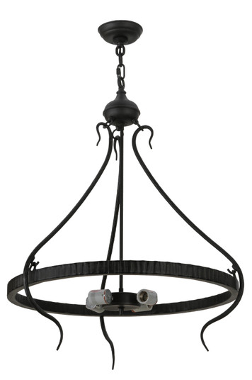 Roman Four Light Inverted Pendant Hardware in Black Metal,Custom (57|145691)