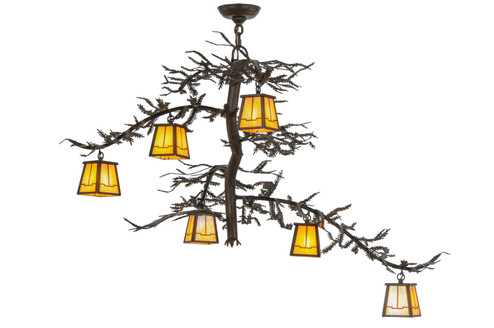Pine Branch Six Light Chandelier in Cafe Noir (57|145308)