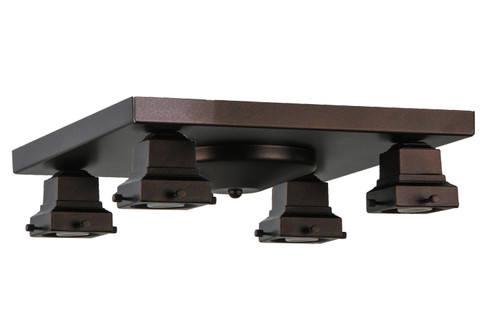 Fleur-De-Lite Four Light Flushmount Hardware in Mahogany Bronze (57|144157)