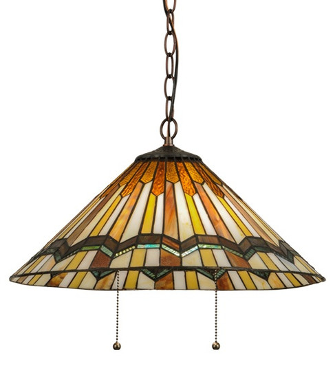 Prairie Delta Two Light Pendant in Mahogany Bronze (57|143461)