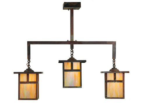 Hyde Park Three Light Island Pendant in Vintage Copper (57|141037)