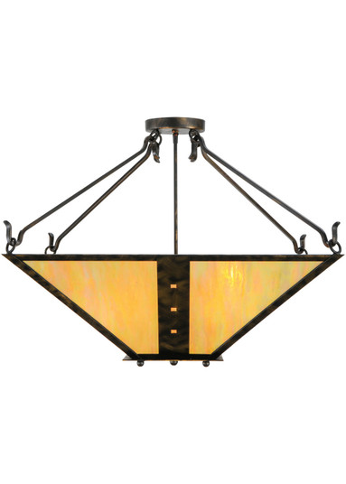 Zandra Four Light Semi-Flushmount in Antique Black (57|140660)