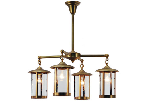 Fulton Four Light Chandelier in Satin Brass (57|140492)