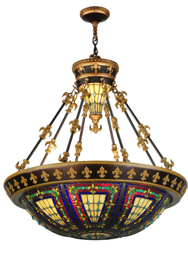 Fleur-De-Lis Six Light Inverted Pendant in Red Rust (57|139652) Fleur-De-Lis Six Light Inverted Pendant in Red Rust (57|139652)