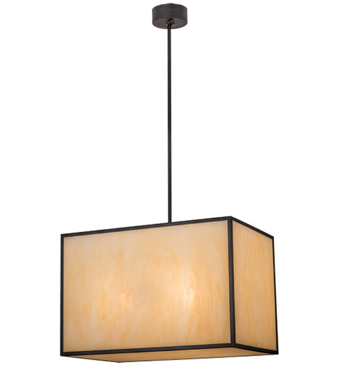Quadrato Four Light Pendant in Chestnut (57|139165)