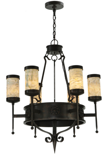 Lorenzo Six Light Chandelier in Gilded Tobacco (57|135392)