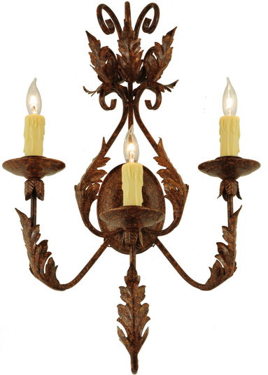 French Elegance Three Light Wall Sconce in Craftsman Brown (57|135057)