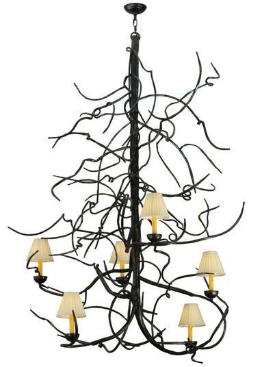 Winter Solstice Six Light Chandelier in Wrought Iron (57|133185)