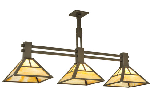 T'' Mission'' Three Light Island Pendant in Timeless Bronze (57|132896)