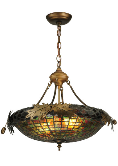 Greenbriar Oak Two Light Inverted Pendant in Antique Copper (57|126286)