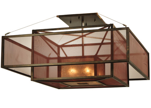 Quadrato Four Light Flushmount in Gilded Tobacco (57|125236)