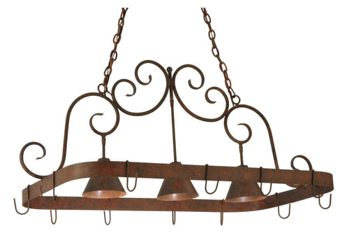 Elana Three Light Pot Rack in Cajun Spice (57|125092)