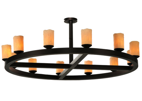 Horizon Ring 12 Light Semi-Flushmount in Mahogany Bronze (57|125078)