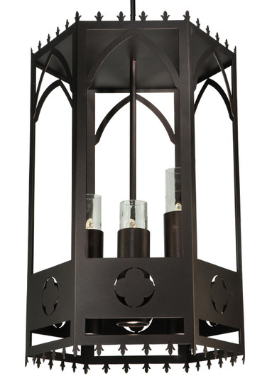 Woolf Six Light Pendant in Mahogany Bronze (57|123232)