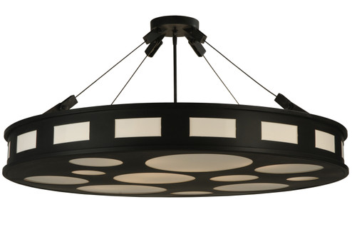 Geo 12 Light Semi-Flushmount in Blackwash (57|122670)