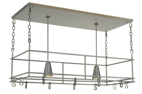 Spartan Two Light Pot Rack in Steel,Stainless Steel (57|121711)