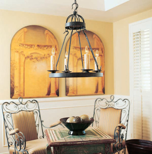 Lakeshore Four Light Chandelier in Antique Iron Gate (57|119761)