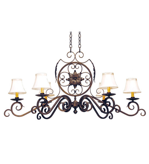 Christabel Six Light Chandelier in Gilded Tobacco (57|117410)