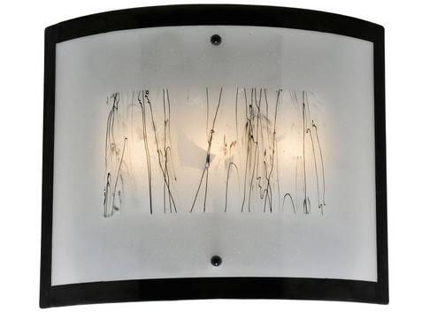 Fused Glass Three Light Wall Sconce in Mirror Black (57|116897)