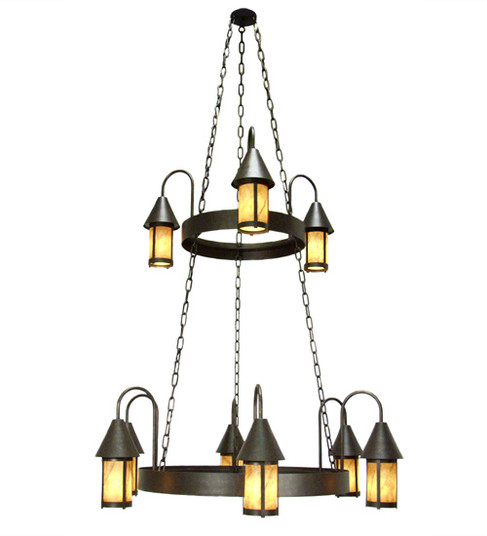 Algonquin Nine Light Chandelier in Gilded Tobacco (57|116523)