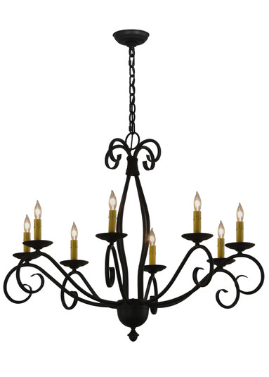 Sienna Eight Light Chandelier in Blackwash (57|115923)