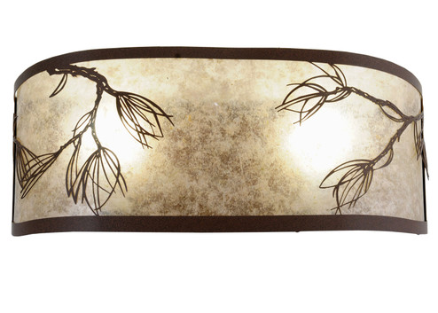 Lone Pine Two Light Wall Sconce in Cafe Noir Over Rust (57|115681)