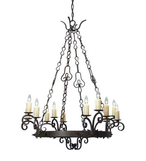 Clarinda 12 Light Chandelier in Coffee Bean (57|115239)