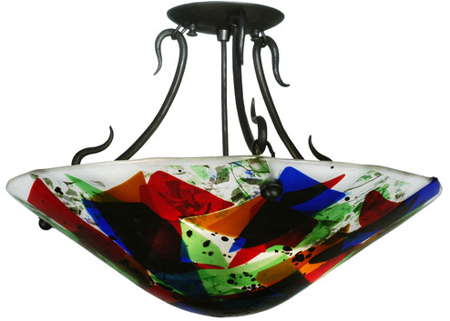 Metro Fusion Two Light Semi-Flushmount in Black (57|112377)