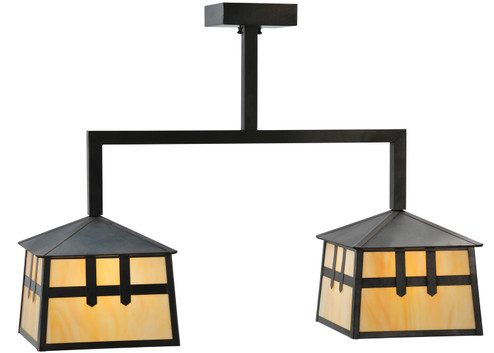 Stillwater Two Light Island Pendant in Craftsman Brown (57|110940)