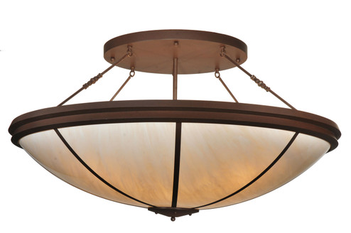 Commerce Eight Light Semi-Flushmount in Cafe Noir (57|107469)