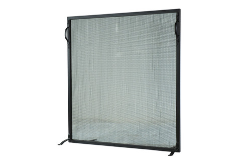 Prime Fireplace Screen in Black Satin Wrought Iron (57|107464)