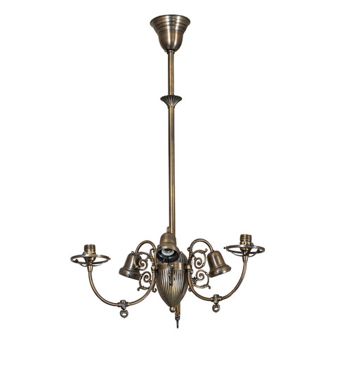Gas & Electric Six Light Chandelier Hardware in Antique Brass (57|101798)
