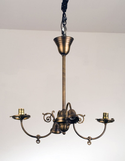 Revival Four Light Oblong Chandelier Hardware in Antique Brass (57|101797)