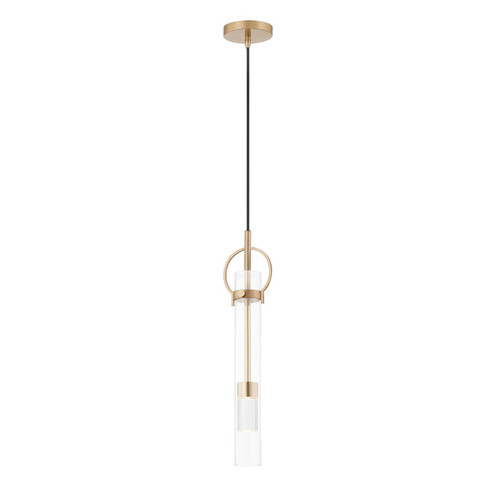 Textile LED Pendant in Brushed Brass (102|FSN-4121-CLER-BRSS)