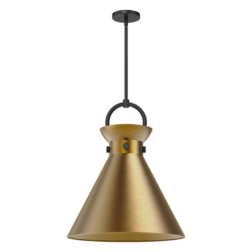 Emerson One Light Pendant in Matte Black/Aged Gold (452|PD412018MBAG)