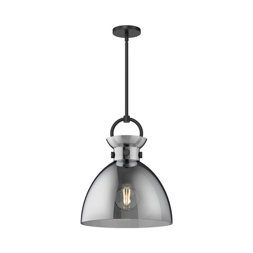 Waldo One Light Pendant in Matte Black/Smoked (452|PD411814MBSM)