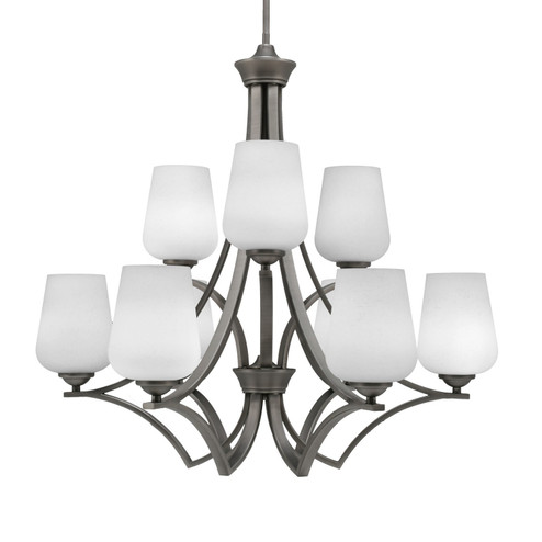 Zilo Nine Light Chandelier in Graphite (200|569-GP-211)