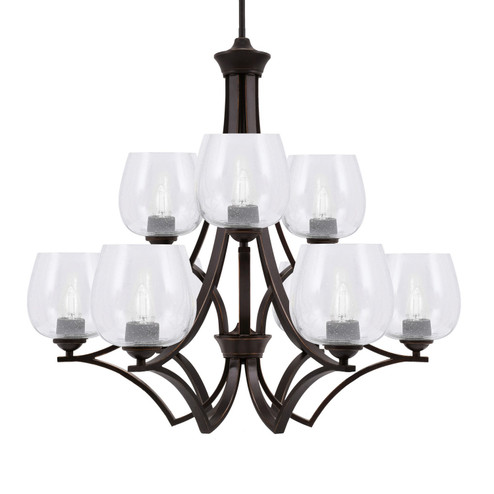 Zilo Nine Light Chandelier in Dark Granite (200|569-DG-4810)