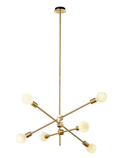 Stria Chandelier in Brushed Brass (408|CH276BBRT6B)