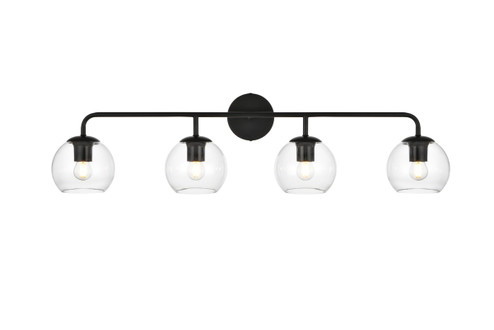 Genesis Four Light Bath Sconce in Black (173|LD7321W37BLK)