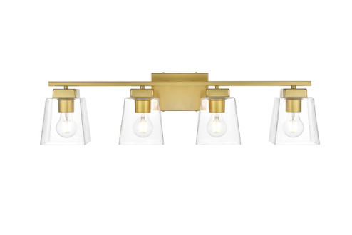 Merrick Four Light Bath Sconce in Brass (173|LD7312W32BRA)