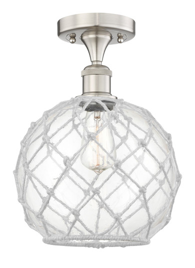 Edison One Light Semi-Flush Mount in Polished Nickel (405|616-1F-PN-G122-10RW)