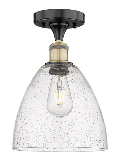 Edison One Light Semi-Flush Mount in Black Antique Brass (405|616-1F-BAB-GBD-94)