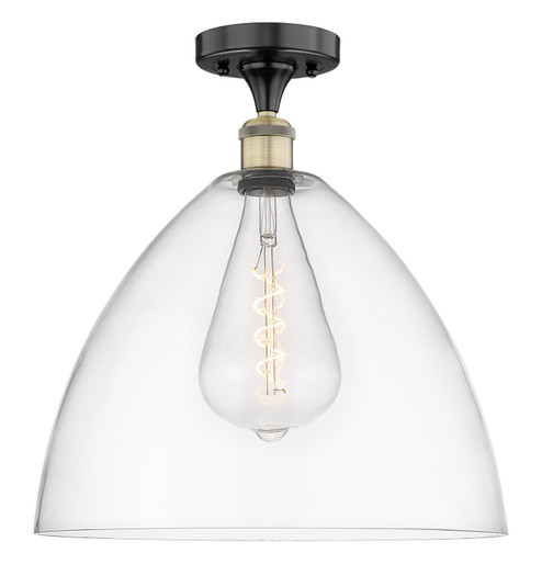 Edison One Light Semi-Flush Mount in Black Antique Brass (405|616-1F-BAB-GBD-162)