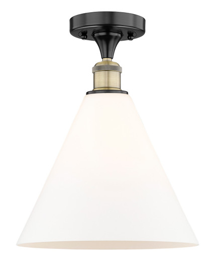 Edison One Light Semi-Flush Mount in Black Antique Brass (405|616-1F-BAB-GBC-121)