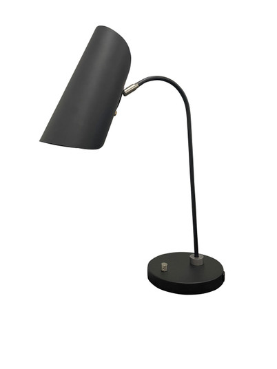 Logan One Light Table Lamp in Black/Satin Nickel (30|L350-BLKSN)