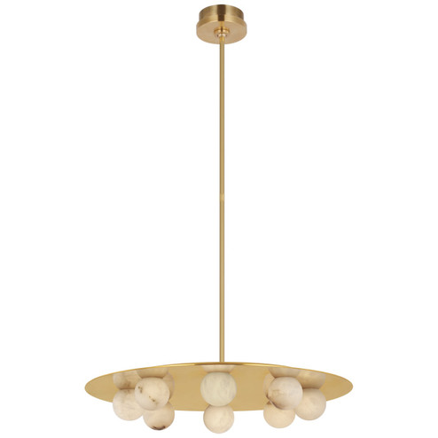 Pertica LED Chandelier in Mirrored Antique Brass (268|KW 5521MAB-ALB)