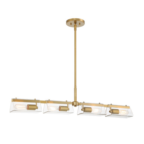 Latitude Four Light Island Pendant in Brushed Gold (43|D279M-IS-BG)