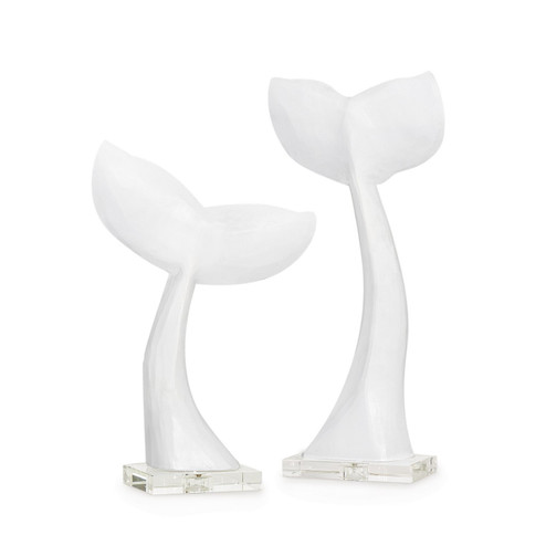 Whale Tail Pair in White (400|20-1549)