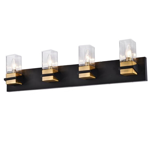 Veronica Four Light Vanity in Matte Black (216|VER-324W-MB-AGB)
